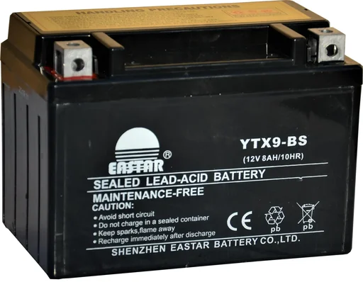 "Battery 12 Volt 8 Ah, model YTX9-BS for motorcycle image"