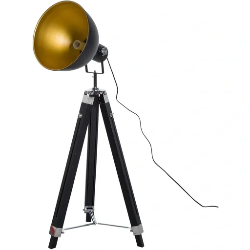 "Floor lamp tripod floor lamp height adjustable 108-152cm E27 Industrial Black image"
