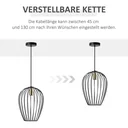 Pendant light hanging lamp modern pendant lamp for office living room dining room metal black Ø26 x 130 cm