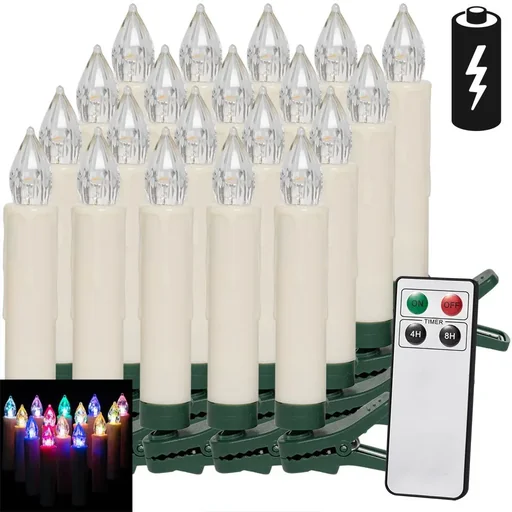 "LED Christmas lights candles 20 pieces image"