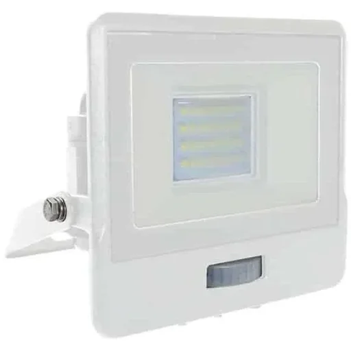 "VT-128S LED Floodlight with Sensor - 20 W - 1510 Lm - 3000K - White image"