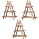 Ambiance Plant Shelf - Wood - 3 Levels - Triangle - 3 PACKS