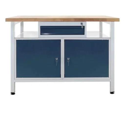 "Workbench "Premium" 1 drawer, 2 doors, L1200xW600xH840mm image"