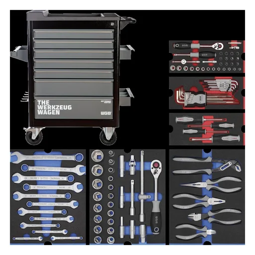 "Workshop trolley - 7 drawers, equipped with 6 modules, 103 pieces image"
