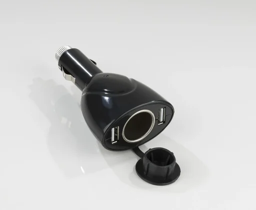"Cigarette lighter socket with 2 USB sockets image"