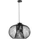 Pendant light hanging lamp ceiling light industrial style ball pendulum ceiling spotlight E27 adjustable length metal black