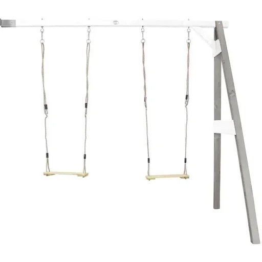 "Double swing gray wall mount / white image"