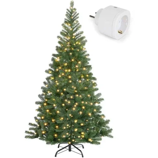 "Christmas tree - 140cm including Christmas tree lights WITH Perel Smart Home Wifi Plug for indoor use image"