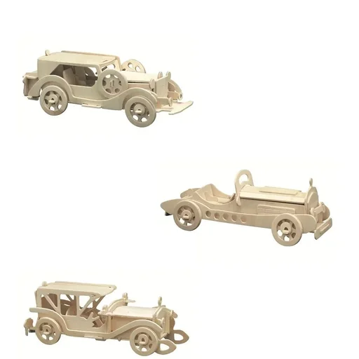 "Wooden kit "Oldtimer", three different models - variations possible image"