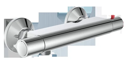 "Thermostat Shower fitting, chrome image"