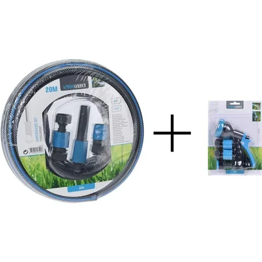 "ProGarden garden hose 20m with 4-piece nozzle set image"