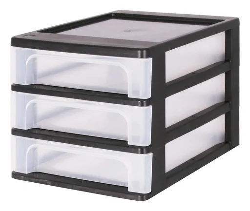 "Drawer container, DIN A4, 3 flat drawers image"