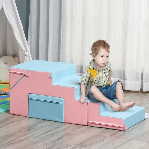 "Building block set of 2 building blocks table and chair set slide reconfigurable design building toy foam blocks for 1 image"