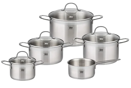 "9-piece “Top Collection” cookware set, stainless steel image"