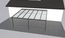Patio roof Premium, anthracite, 6110 x 5060 mm - Klima blue