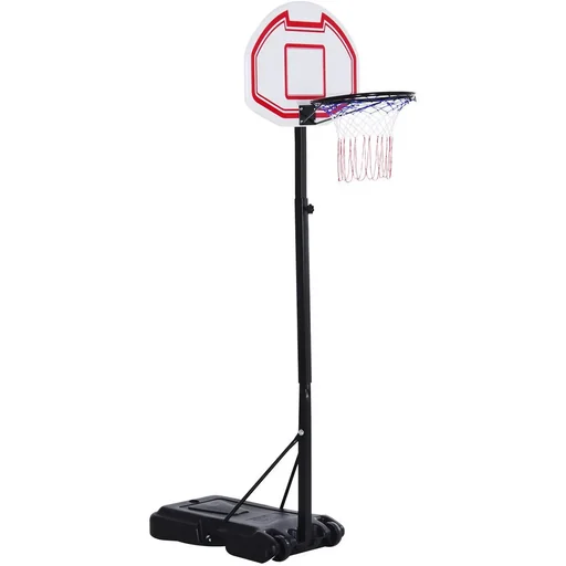 "Children's basketball hoop with stand black/white/red image"
