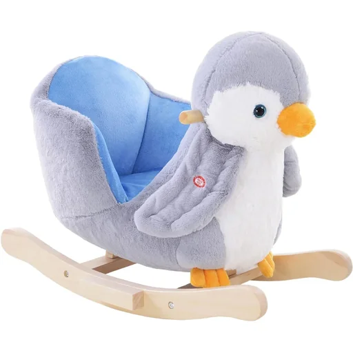 "Rocking penguin grey/white image"