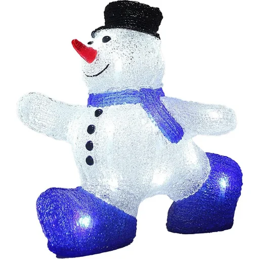 "LED acrylic Christmas snowman for indoor and outdoor use - 27 x 14 x 27.5 cm image"