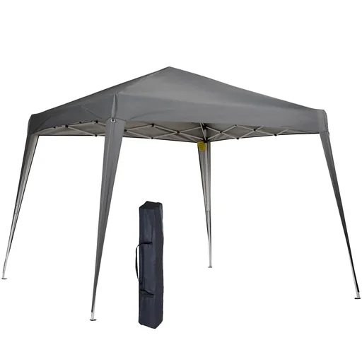 "Folding gazebo, gazebo, folding tent, party tent including carrying bag, 3x3m, steel, grey image"
