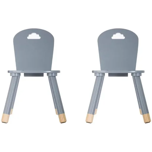 "NL SET - 2x High Chair - 50x30x30 cm - Grey image"
