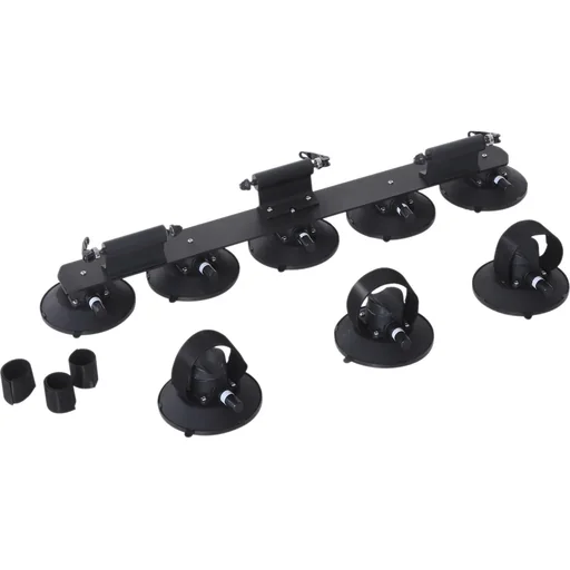 "Bicycle carrier roof rack bike holder with quick release 3 x bike aluminum black L32 x W15 x H13 cm image"