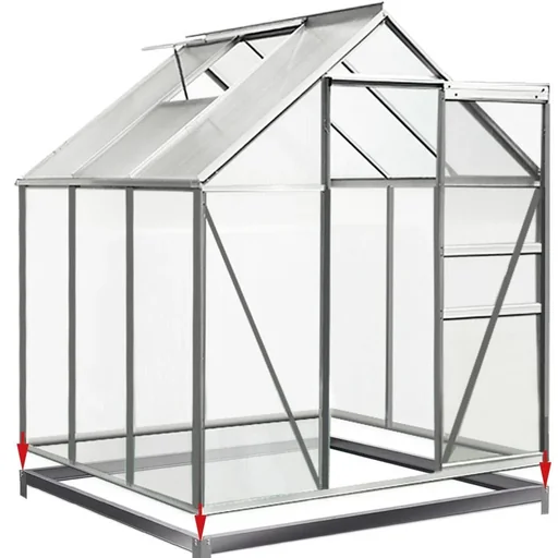"Steel foundation for greenhouse 190x190cm image"