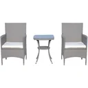 Rattan seating group as a 3-piece set
