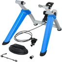 Bicycle trainer with magnetic brake blue/silver