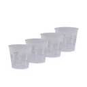 Metal planter in white, set of 4