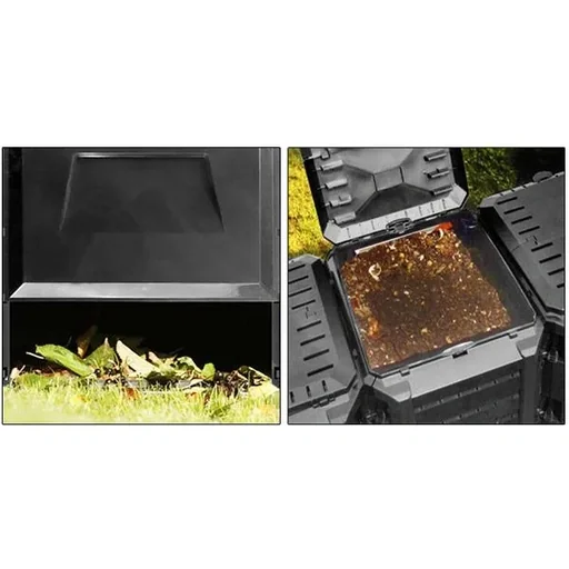 "Schwarz 1200L composter 198x72x83cm image"