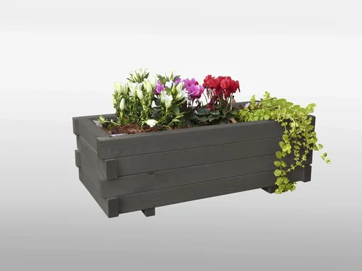 "Planter "Siena" with planting film, anthracite image"