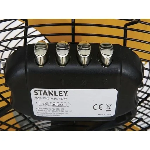 "Floor fan - steel - Ø 51 cm - black/yellow image"