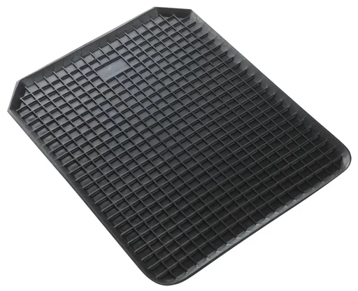 "Rubber mat "edge honeycomb", 53 x 41 cm, front, black image"