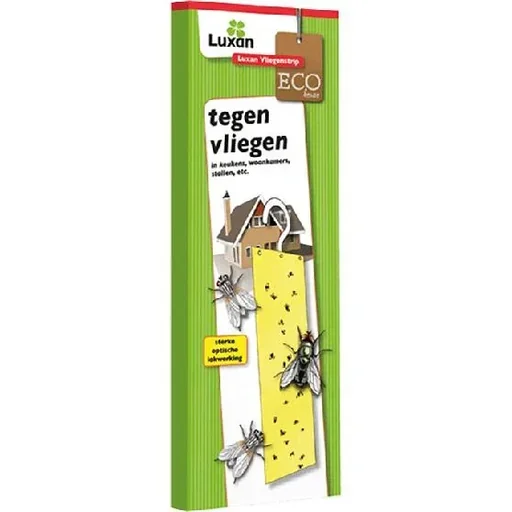 "Luxan Fly Tape / Fly Trap / Adhesive Strip with Hook - ECO non-toxic - image"