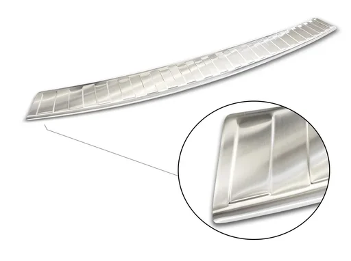 "Stainless steel loading sill protector, VW Transporter T6-135.9cm, '15-'19> OEM quality, brushed, deburred edge image"