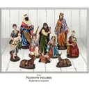 Nativity figures - Christmas figures for the nativity scene - Set of 10 pieces - 8 to 20 cm