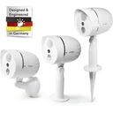 HD outdoor camera with LED light and motion detection white