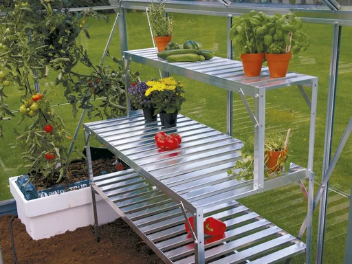 "Aluminum table top, color 121 x 28 x 39 cm, color aluminum image"
