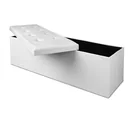 Bench with shelf, white | foldable | 114 x 40 x 40 cm