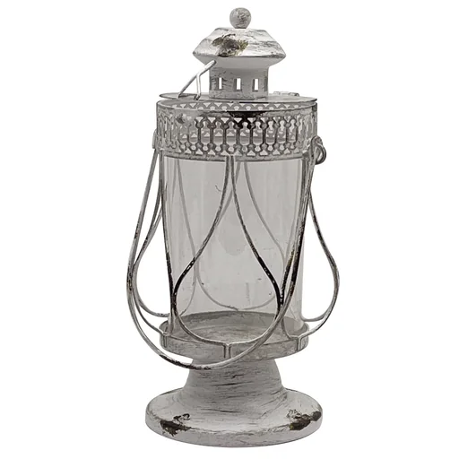"Metal lantern in antique grey image"