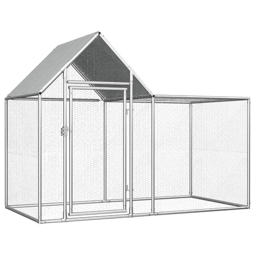 "Chicken coop 2x1x1.5 m galvanized steel image"