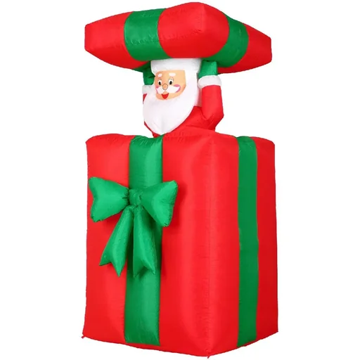 "Santa Claus in inflatable gift image"