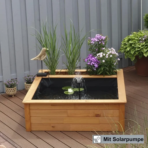 "Raised pond with side planting zone Solar image"