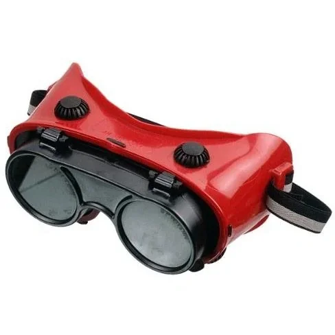 "Foldable welding goggles with elastic strap image"