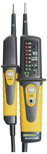 "Voltage & continuity tester 690V AC/DC with LED and rotating field display image"