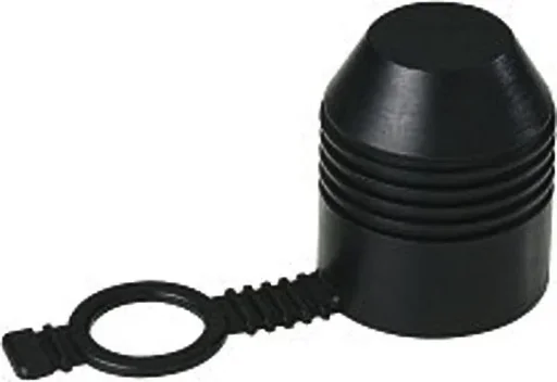 "Trailer coupling cap black rubber image"