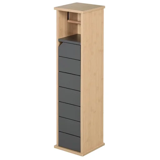 "Bathroom cabinet bathroom cabinet bamboo gray image"