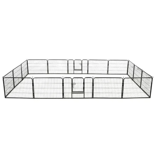 "Dog run with 16 panels 60x80 cm image"