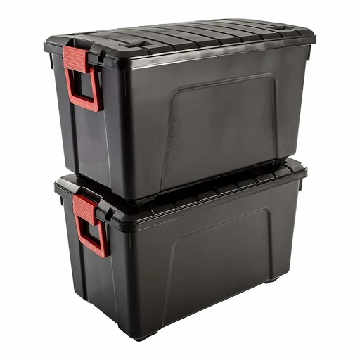 "Multi storage box 110 liters, with wheels, set of 2 image"