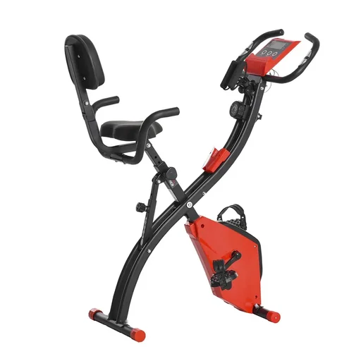 "Exercise bike 2-in-1 bike trainer LCD display foldable exercise bike with 8-level adjustable magnetic resistance image"
